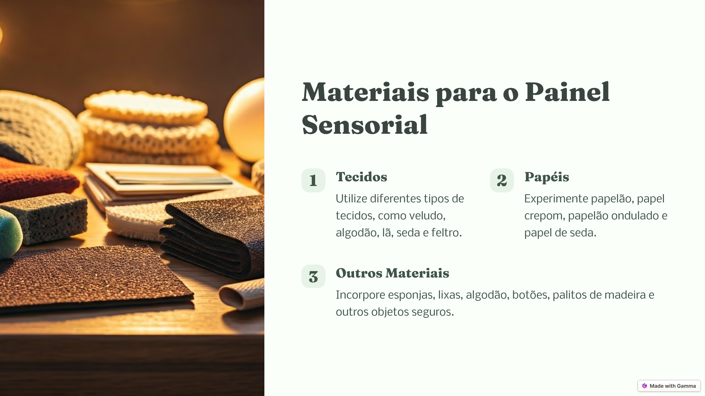 2_Materiais para o Painel Sensorial