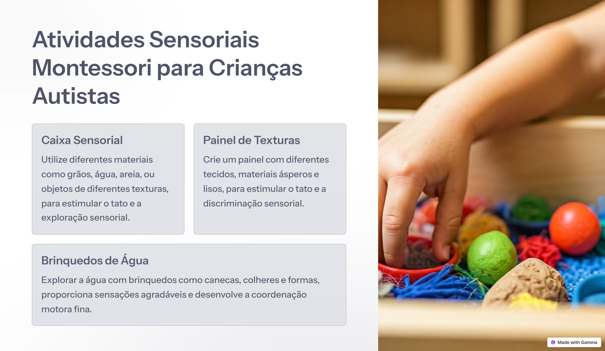 4_Atividades Sensoriais Montessori para Crianças Autistas