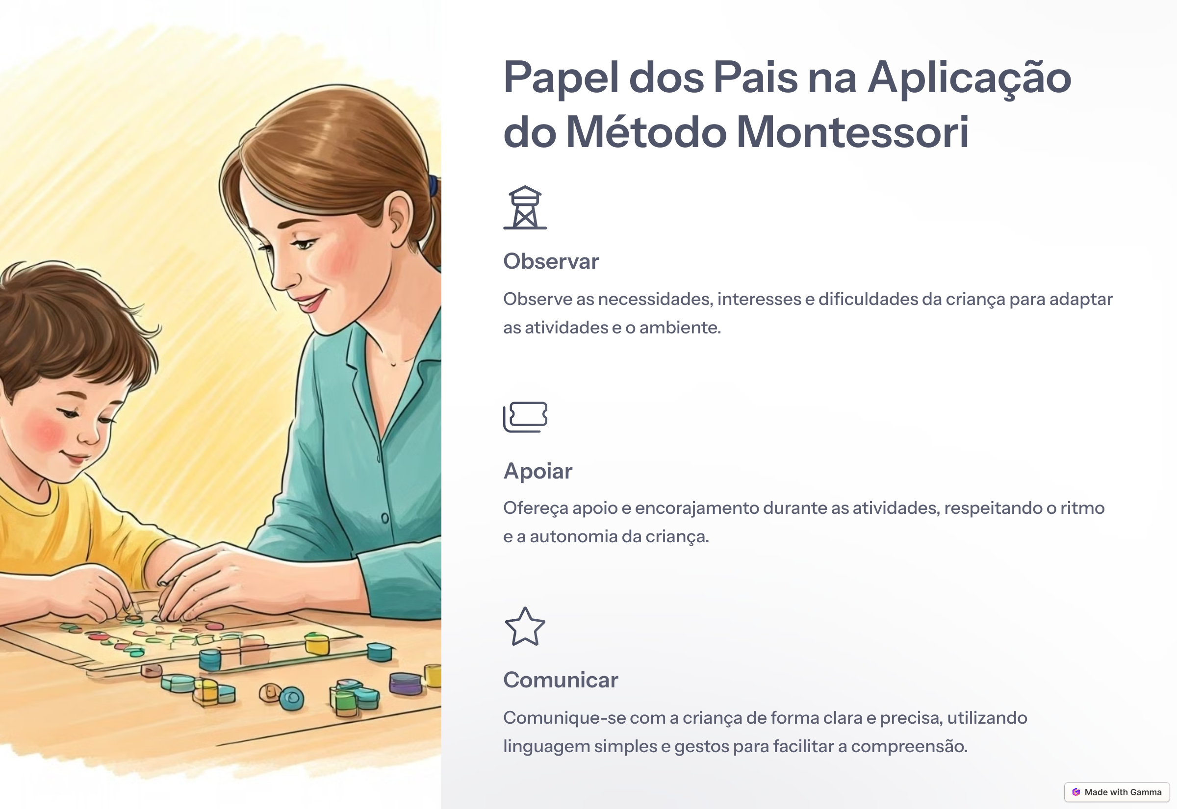 8_Papel dos Pais na Aplicação do Método Montessori